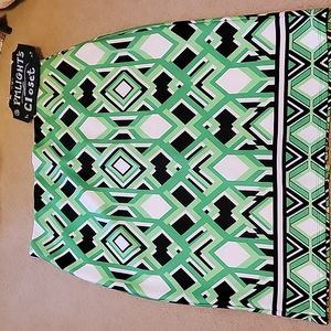 NYCC Skirt Large Straight Geometric Black White